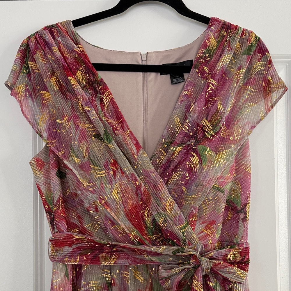 Jessica Howard Pink and Gold Floral Maxi Dress - Picture 3 of 11